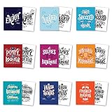 Palace Learning Funny Bathroom Decor - Set of 9 Bathroom Quotes and Sayings - Double Sided - Wall Art Prints - Toilet Humor - Unframed (CARDSTOCK, 8 x 10)