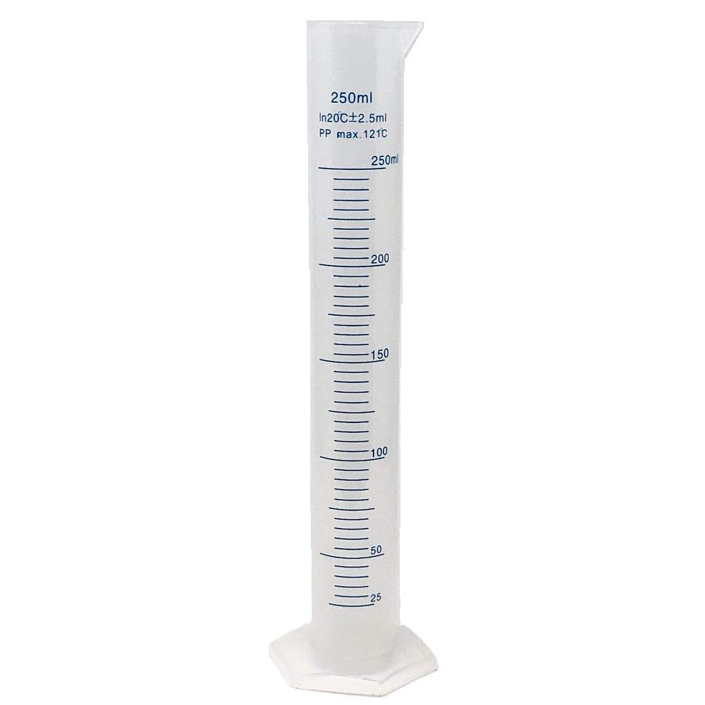 250ml Plastic Graduated Cylinder, Printed and