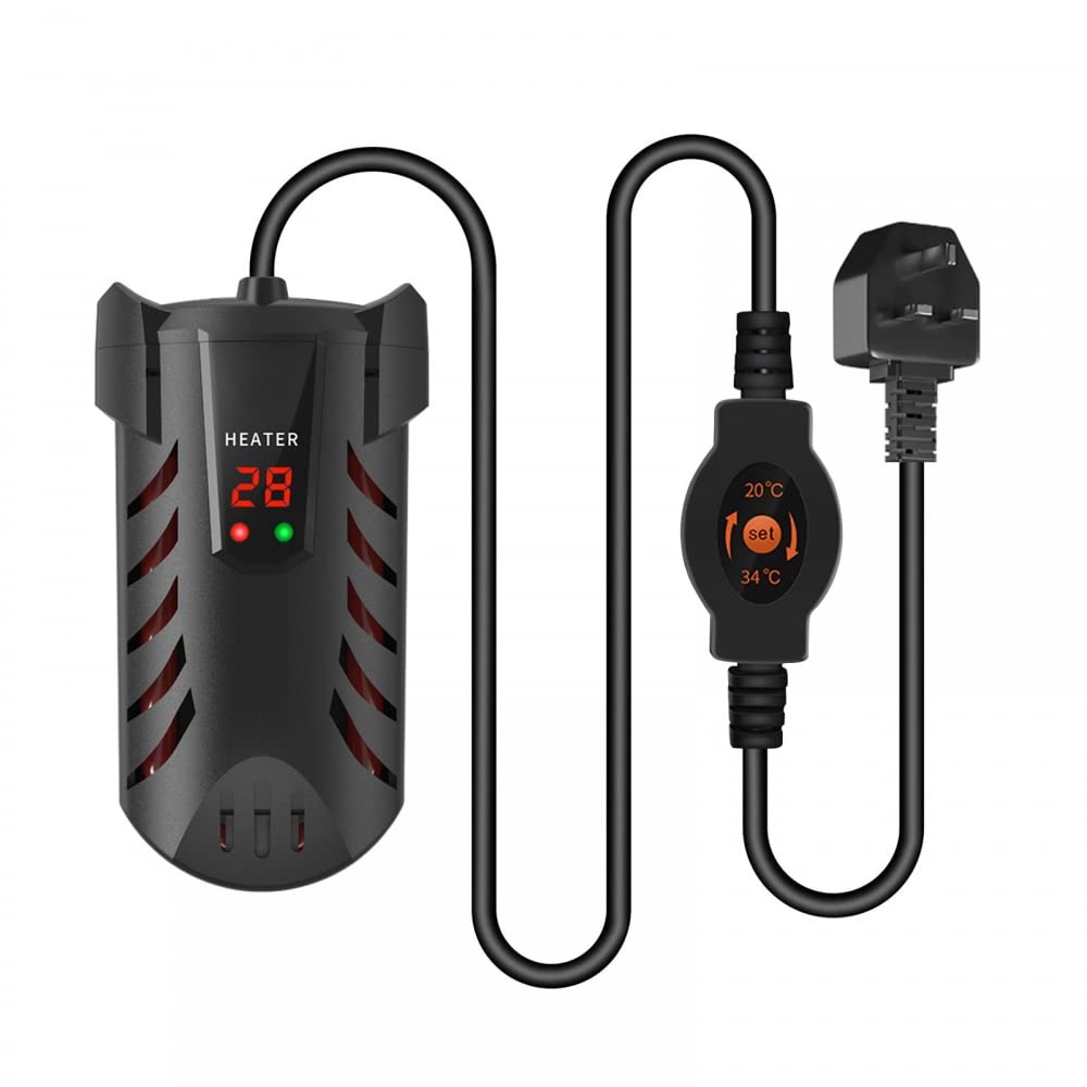 DONGKER Fish Tank Heater, 25W Aquarium Heater with External Controller LED Digital Display Controller Poweroff Protection for 1-20L Turtle Fish Tank…