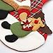 JOYco Handmade Embroidered Hooked Christmas Stockings for Home Decor Set of 2