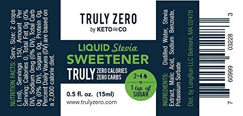 Truly Zero Liquid Sweetener (Alcohol Free Stevia)