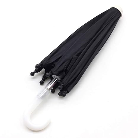 ellaroom Incredible 18 Inch Doll Hot Pink Umbrella, Handle Loop, Open and Closes Perfect for 18 Inch American Girl Dolls Umbrella(None Black)