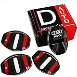 Bearfire 4pcs/lot New Arrival Stainless Steel Door Lock Decoration Cover Door Lock Cover Sticker For A1 A4 A5 A7 A8 Q3 AUDI A3 Q5 Car Styling (Black)
