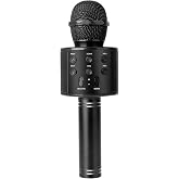Wireless Bluetooth Karaoke Microphone Portable Handheld Mic Speaker 3-in-1 for All Gifts Smartphones