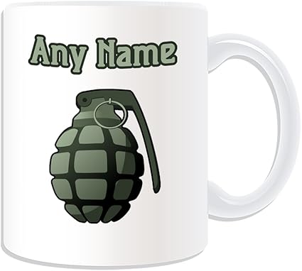 Cadeau Personnalise Grenade A Main Mug Design Militaire Theme Blanc N Importe Quel Nom Message Unique Sur Votre Armee Soldat Des Forces Armees Guerre Mondiale Arme Bataille Bomb Grenadier Amazon Fr Cuisine