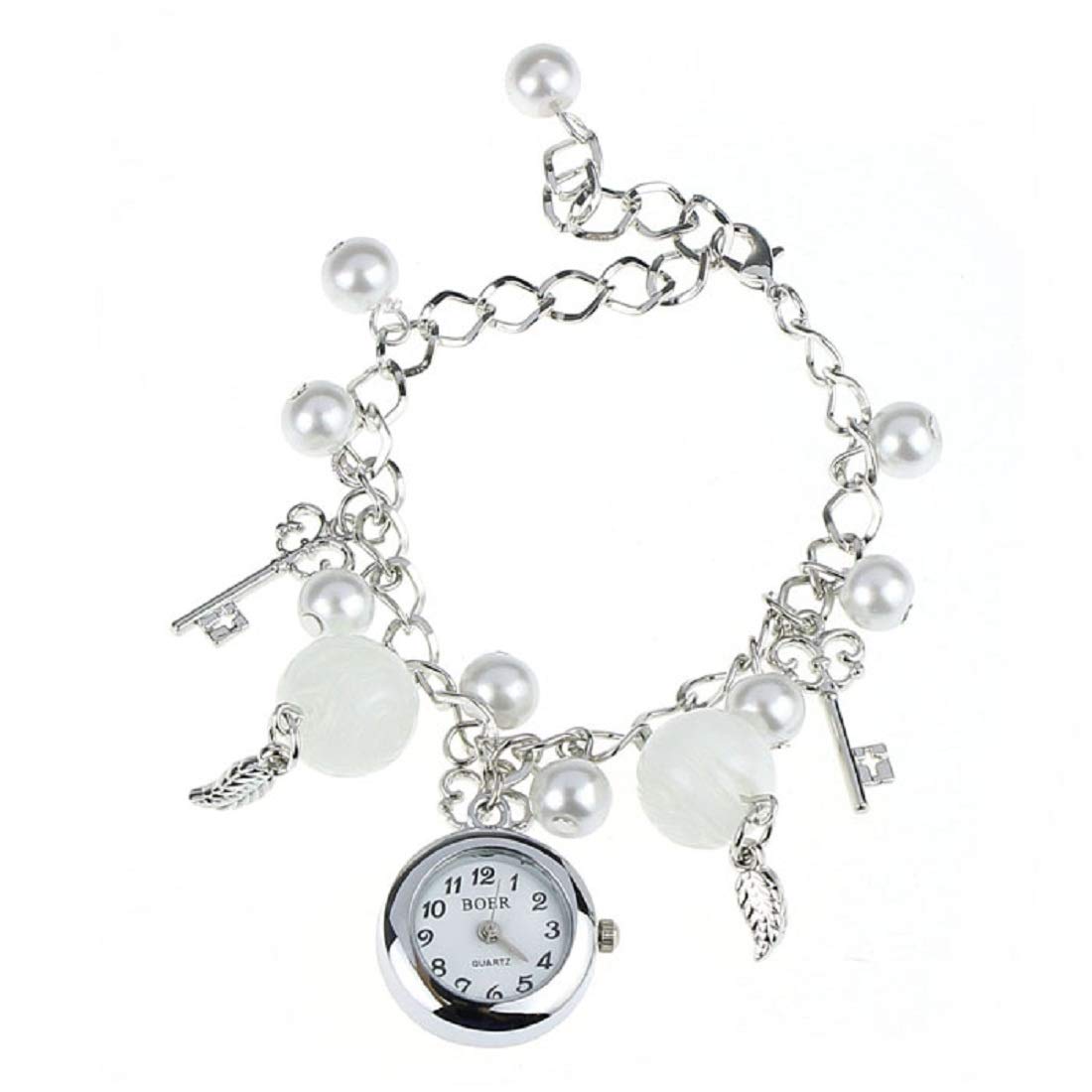 Skylofts White Pearl Hanging Charm Watch Bracelet For Girls Off White Buy Online In Faroe Islands At Faroe Desertcart Com Productid