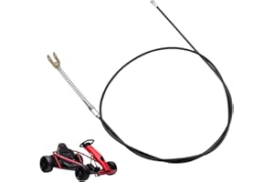 REMOLEAN 56 inch Go Kart Brake Cable Fits for Predator 212cc 196cc GX160 GX200 6.5HP Manco 9598 9597 Yerf-Dog ASW Bristers Airheart MB-1 Drift Trike Carter Fun Dune Buggy ATV Parts 51" Inner, 1 Pack
