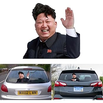 1797 Kim Jong un Car Stickers Decals Rear Waving Funny Wiper Decorations 3D Intereting Cover Waterproof Viny 1pc