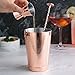 Boston Cocktail Shaker Bar Set by Homekeros :8 Piece Bartender Kit :18oz&28oz Weighted Shaker Tins, Hawthorne Strainer, Double Jigger, 8''Drink Muddler, 9''Mixing Spoon and 2 Liquor Pourers (Copper)