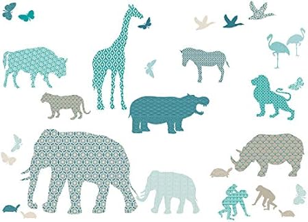 Anna Wand Wandsticker Hello Afrika Beige Turkis Blau Wandtattoo Fur Kinderzimmer Babyzimmer Mit Tieren Wandaufkleber Schlafzimmer Madchen Junge Wanddeko Baby Kinder 2 Din A4 Bogen Amazon De Kuche Haushalt