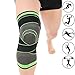 Efanr 1 Pair Knee Compression Sleeve, Knee Brace Protective Pad Kneepad with Adjustable Strap, Ankle Wrist Leg Support Bandage Kneepad for Basketball, Running, Jogging, Sports, Arthritis (Green, XXL)