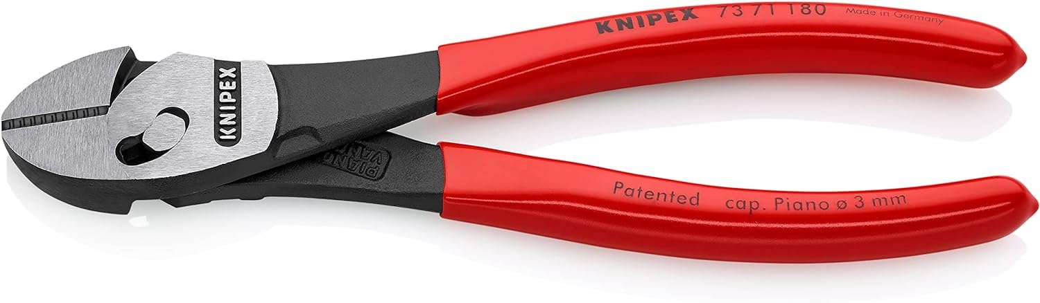 KNIPEX Twinforce High Performance Diagonal Cutters with Plastic Coating 180 mm, 73 71 180