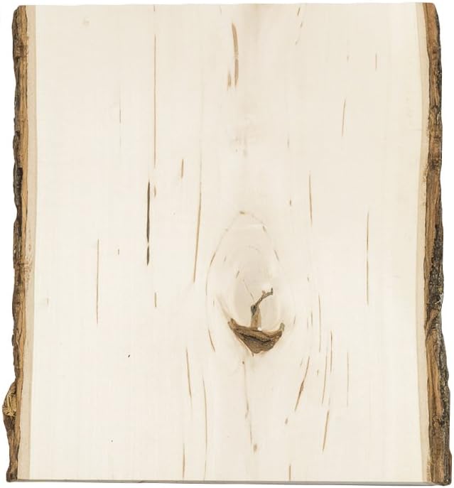 Rustic Rectangular Basswood Tree Plank/Slab Approx. 9"-11" on the smallest diameter - Large, Quantity: 1 pc