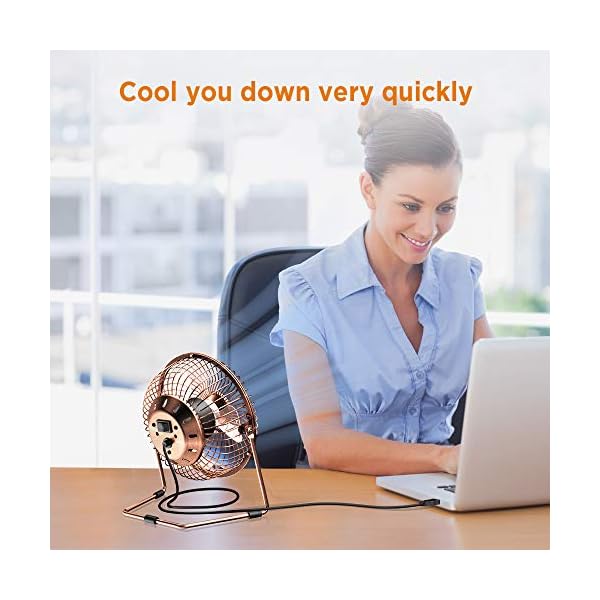 EasyAcc-USB-Desk-Fan-5-Inch-Desktop-Silent-Fan-Air-Circulator-2-Speeds-360-Rotation-Brushless-Motor-Noiseless-for-Home-and-Office-Laptop-Notebook-PC-Desk-Table-Fan-Metal-Brone EasyAcc USB Desk Fan 5 Inch Desktop Silent Fan Air Circulator 2 Speeds 360° Rotation Brushless Motor Noiseless for Home…