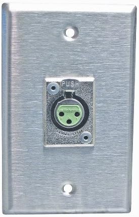 Stainless Steel XLR Wall Plate Single Gang Switchcraft XLR-Female
