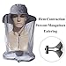 ayamaya Mosquito Head Net Hat for Men Women Sun Hats Wide Brim Grey