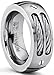 8MM Men's Titanium Ring Wedding Band with Stainless Steel Cables and Screw Design Sizes 7 to 13