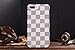 HeiL iPhone 7Plus 8Plus TPU (US Deliver Guarantee Fulfilled by Amazon) New Elegant Luxury PU Leather Checker Pattern Classic Style Cover Case for Apple iPhone7PLUS iPhone8PLUS (White)