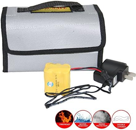 Phantom 3 Bag Fire Resistant Bag LiPo Battery Safe Charging Storage Sack Fireproof Explosion-proof Guard (6.8" x 4.3" x 2.5")