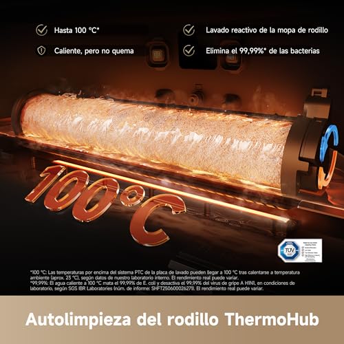 Aqua10 Ultra Roller Complete, Robot Aspirador, Autolimpieza del Rodillo, Supera Obstáculos de 8 cm, Vaciado Automático, 30.000 Pa de succión, Control Inteligente por Voz, Negro