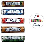 Life Savers Hard Candy Rolls, Bundle Variety Pack + Gift Magnet - 5 Flavors, Pep O Mint, Wild Cherry, Butter Rum, Wint O Green, 4 rolls of each, Total of 20 Rolls