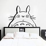 Totoro Inspired Totoro Head Vinyl Wall Decal Totoro Wall Sticker Wall Mural Nursery Room Art Decor Black