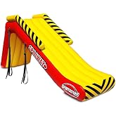 SportsStuff Spillway Dock Slide - Inflatable Pontoon Slide, Yellow &amp; Red, Large