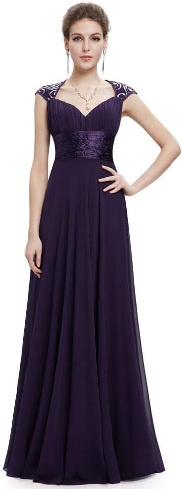 dark purple evening dress
