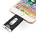 [App Upgraded] 128GB iPhone USB Flash Drive, iOS Memory Stick, iPad External Storage Expansion for iOS Android PC Laptops (Black)
