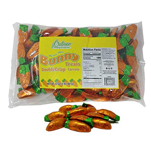 R.M. Palmer Parsnip Pete’s Double Crisp Chocolate Flavor Carrots – 2 Lbs. – Individually Wrapped Easter Bulk Candy – Perfect For Gift Baskets – Delightfully Smooth and Crunchy