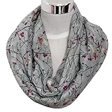 Christmas Gift, Egmy 1PC Womens Cute Bird Print Scarf Shawl Soft Scarves Winter Warm (Gray)