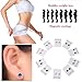 4 Pairs of Weight Loss Crystal Fake Earrings Healthy Stimulating Acupoints Stud Magnetic Therapy (4 Colors in 1: Champagne, Pink, Royal Blue, Lake Blue)