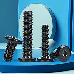 VGBUY M6-1 x 8 mm 90pcs Flat Head Hex Socket Cap