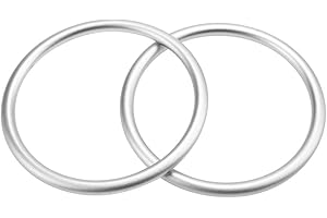 OVAQUIXI Baby Sling Rings, Aluminum, 8.7cm Diameter, Lightweight, Lead-Free, Anti-Rust, 2 Pack, for Baby Carriers and Ring Sl