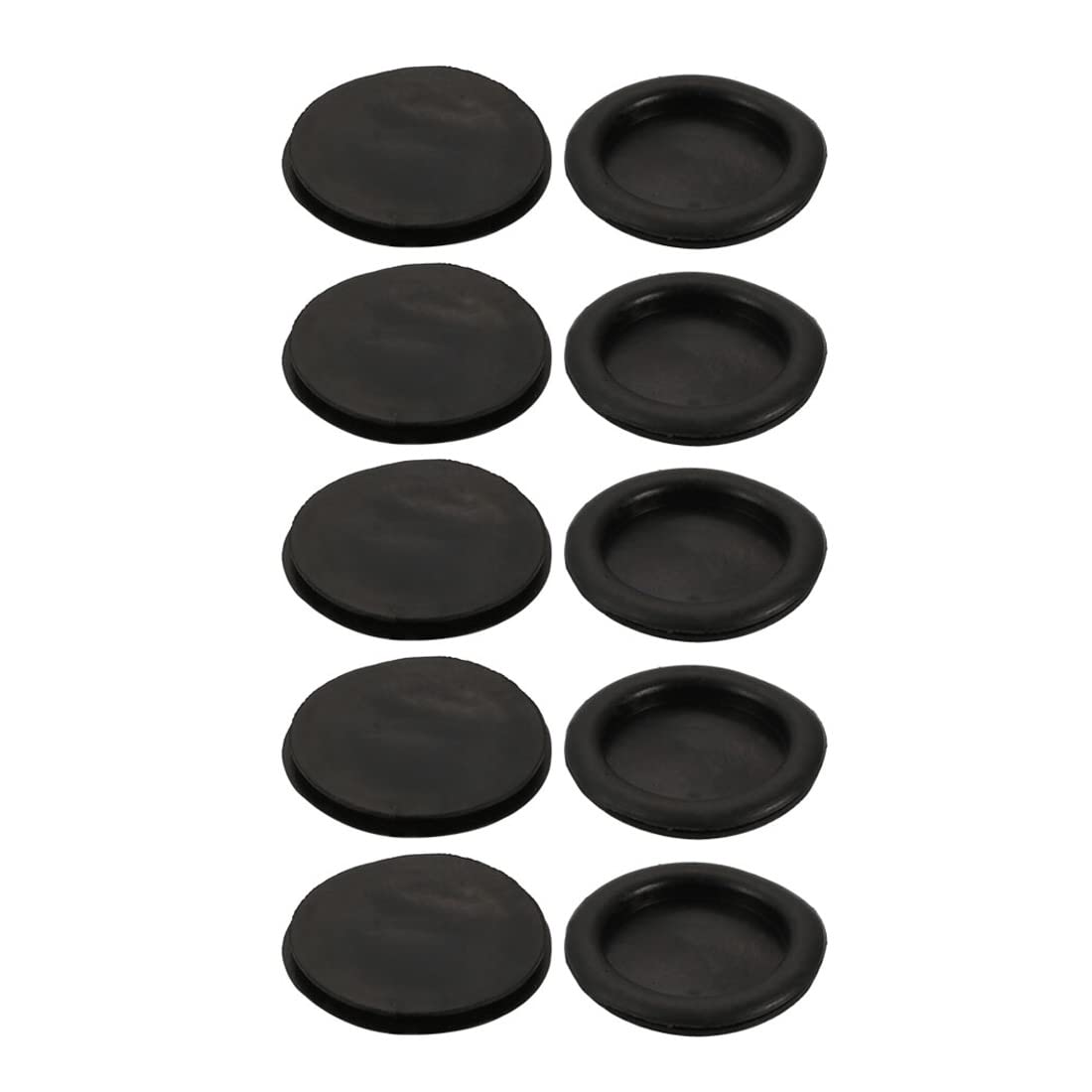 Sourcingmap 10pcs Wire Protective Grommets Black Rubber 45mm Dia Single Side Grommets