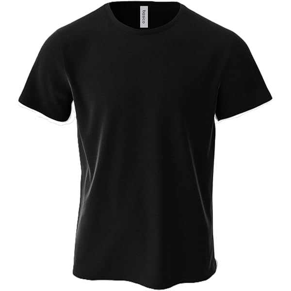 Basico Apparel Black 100% Soft Cotton Unisex Short-Sleeve T