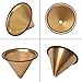 Goldenwide Stainless Steel Titanium Coated Gold Coffee Dripper Pour Over Cone