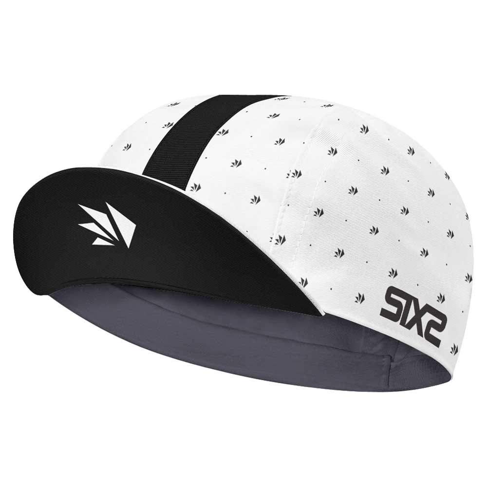 SIX2 Cycling Cap, Unisex Adult, White/Logo, ONE Size