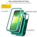 SKYLMW Compatible with iPhone 11 Case, Hybrid Three Layer Shock-Absorption with Hard PC Soft Silicone Protective Cover for iPhone 11 6.1 inch 2019，Green