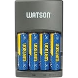 Watson 4-Hour Rapid Charger with 4 AA NiMH Rechargeable Batteries (2300mAh)