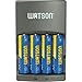 Watson 4-Hour Rapid Charger with 4 AA NiMH Rechargeable Batteries (2300mAh)