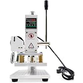 Upgraded Hot Foil Stamping Machine 10x13cm Leather Bronzing Pressure Mark Machine 110V with Full Scale on the Base Plate for PVC Leather PU Paper Logo Embossing