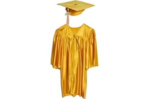 Happy Graduates Shiny Child Graduation Cap, Gown, Tassel and 2025 Charm Set, Kindergarten Graduation and Kids Preschool