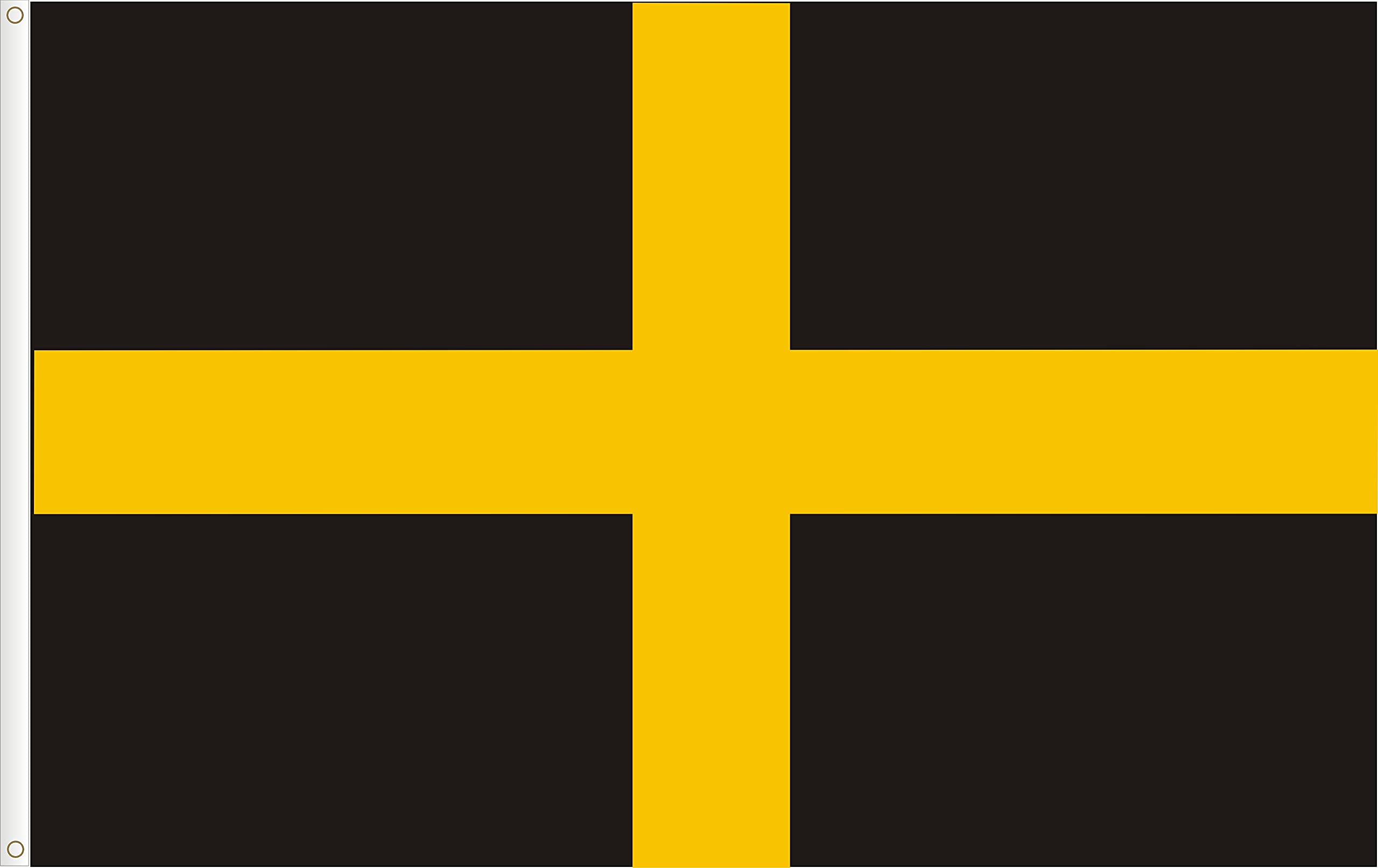 WALES SAINT DAVID YELLOW CROSS FLAG. CYMRU BANER DEWI SANT. SATIN PREMIUM QUALITY. LARGE SIZE 3X5´