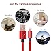 iPhone Charger Cable,Youruiqi Lightning Cable,3 PACK 3ft 6ft 10ft Nylon Braided 8Pin Lightning to High Speed Charging USB Cable Cord for iPhone 7/7 Plus/6/6s/6 Plus/6s Plus/5/5s/5c/SE(3PCS Red)