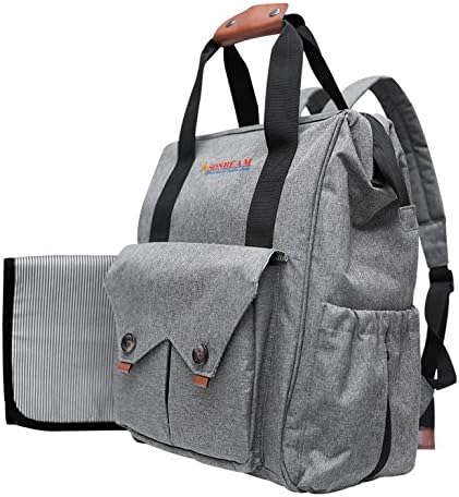 Baby Diaper Bag Backpack | Multi Functional | Large Insulated Pockets for Bottles| Changing Pad Included, Organizer Bag for Mom and Dad