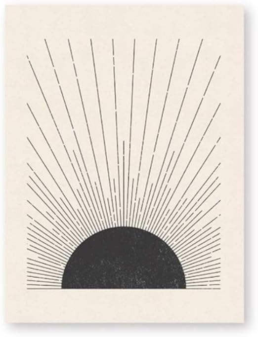 Ilustracion Del Sol Mediados De Siglo Moderno Bloque De Impresion