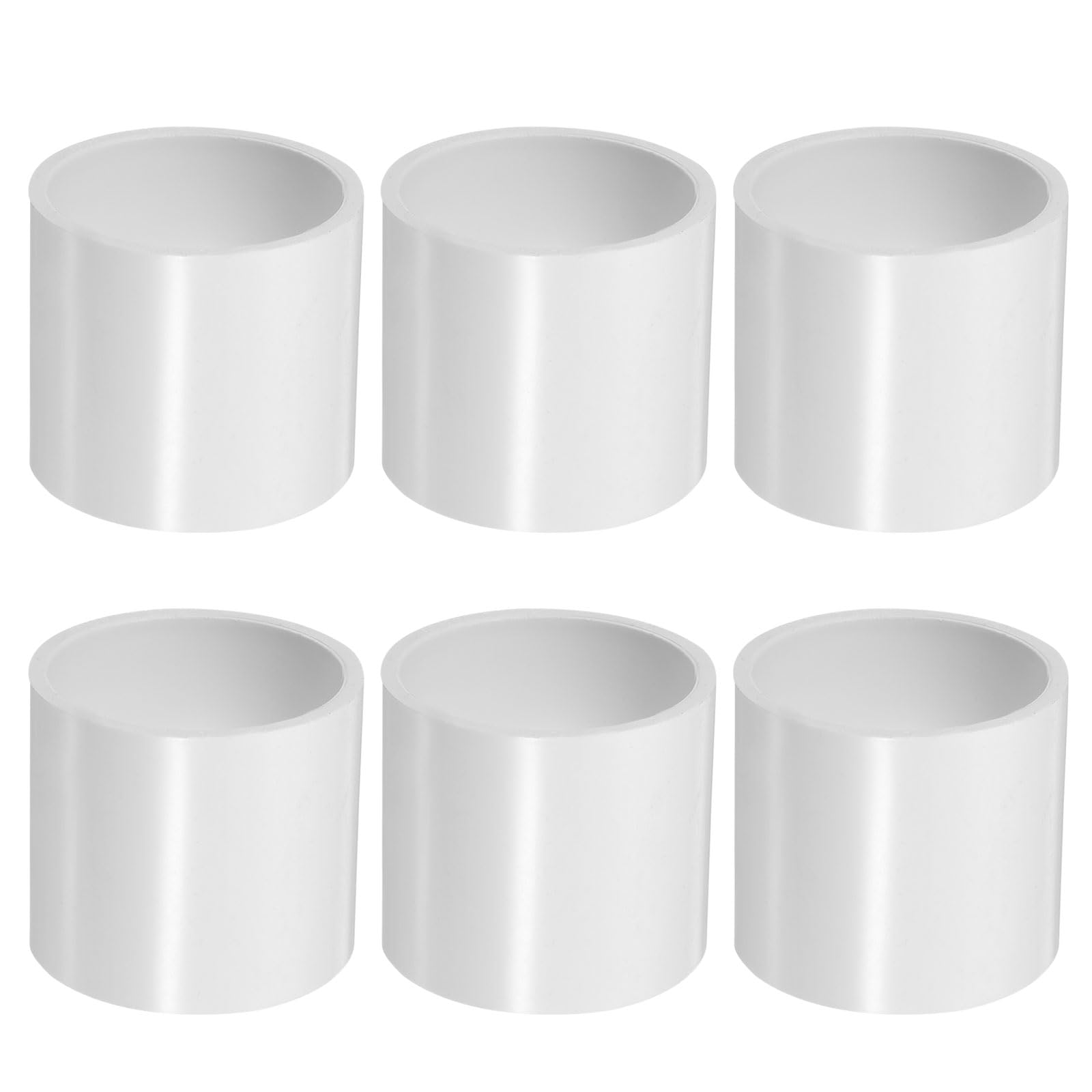 PATIKIL 2" PVC Pipe Coupling Adapter, 6 Pcs PVC Pipe Fitting Slip Socket Connector Furniture Grade for Building Pool Product Greenhouse Garden