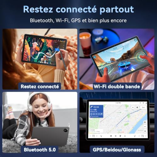 11 Inch Android Tablet with Gemini AI|T7250 Octa-Core | 32GB RAM + 128GB ROM (2TB TF)| IPS FHD 1920x1200|GPS | Widevine L1|8000mAh|16MP + 8MP Camera|WiFi 5.8G and 2.5G .4G | BT 5.0|GPS (Grey)