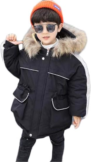 Amazon フ二ンー ボーイズ キッズ ダウンコート キルティングコート ジャケット ファー フード付き 男の子 防寒 防風 アウター おしゃれ 暖かい コート ジャケット 通販